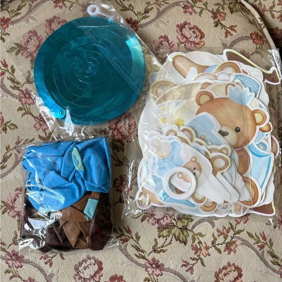 Never Used We Can Bearly Wait Baby Shower Teddy Bear Decorations Boy - Picture 5 of 5